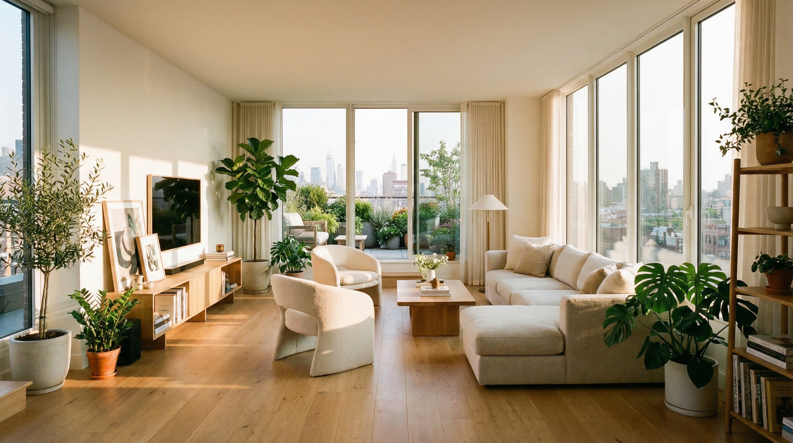 Bright modern apartment interior